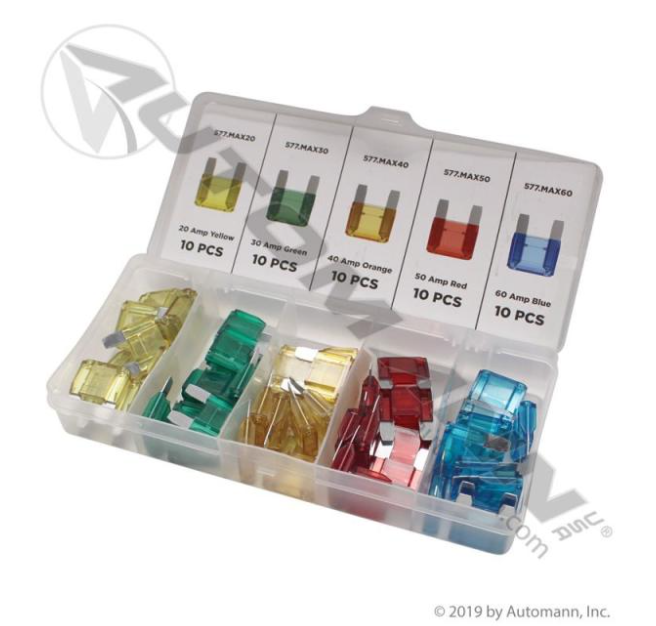 Automann 577.MAX50-KT Mini Blade Fuse Assortment 50pcs - 577.MAX50-KT