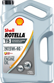 Shell Rotella T5 15W-40 Synthetic Blend Heavy Duty Engine Oil 55 gal drum - 550046214