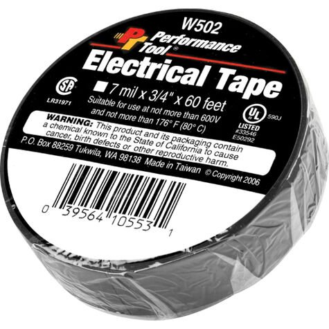 Performance Tool 3/4&quot; x 60&#x27; Electrical Tape - PERFW502