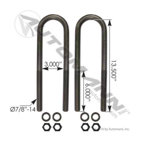 RND 7/8" X 3" X 13-1/2" KIT - UBK8161-134