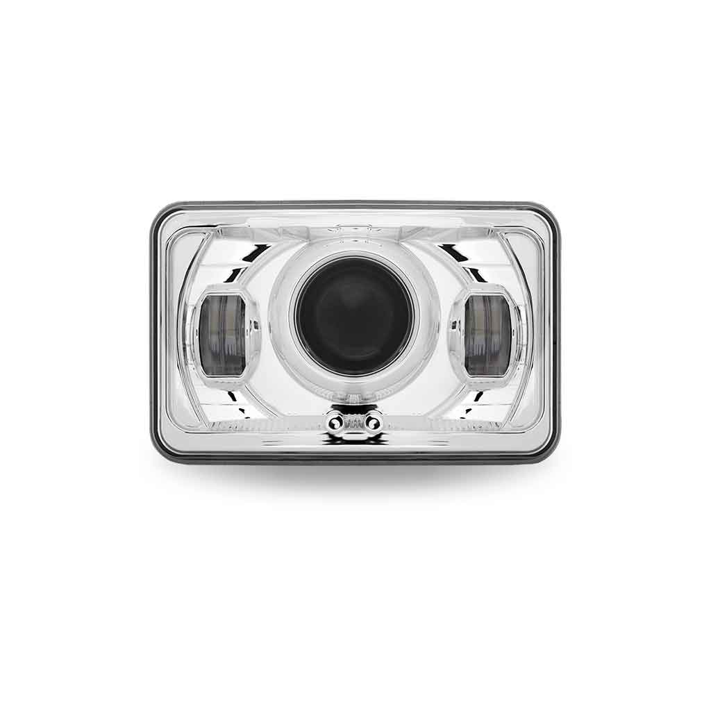 4"x 6" LED Projector Headlight with Optional Backlit Auxiliary - Low Beam | 1200 Lumens (TLED-H90) - TLED-H90