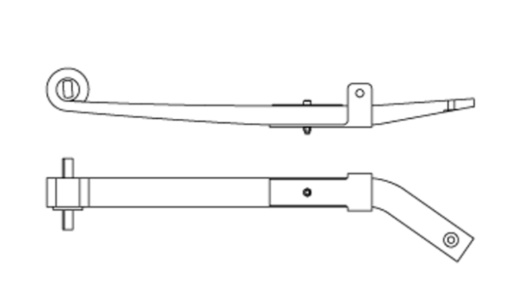 Triangle Spring 46-1347 Freightliner Rear Spring RH Air Beam - 46-1347
