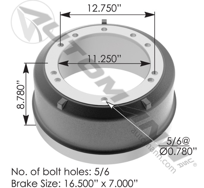 Brake Drum - 151.6707BA