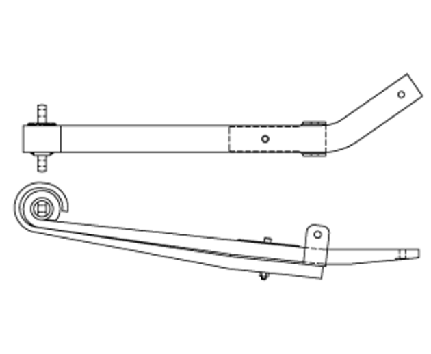 2-Leaf Air Beam Spring - Use 46-1307OE - 46-1307