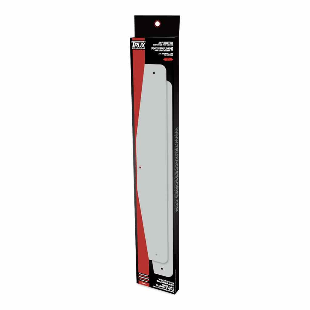 Trux Accessories 24" Angled Bottom Mud Flap Weights - Stainless Steel - TU-9246