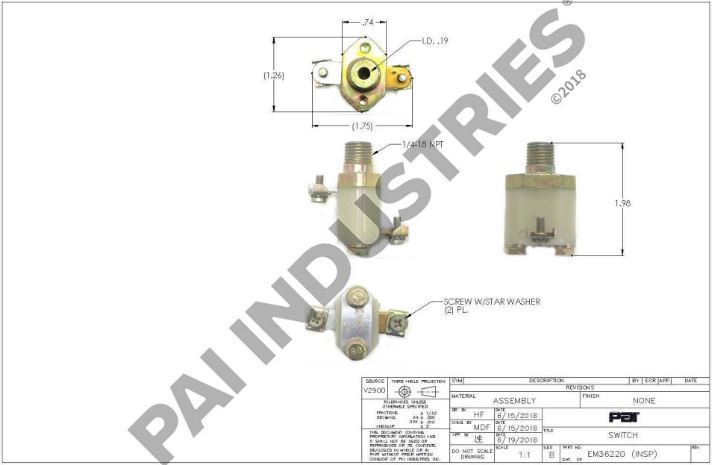 Low Pressure Switch - EM36220