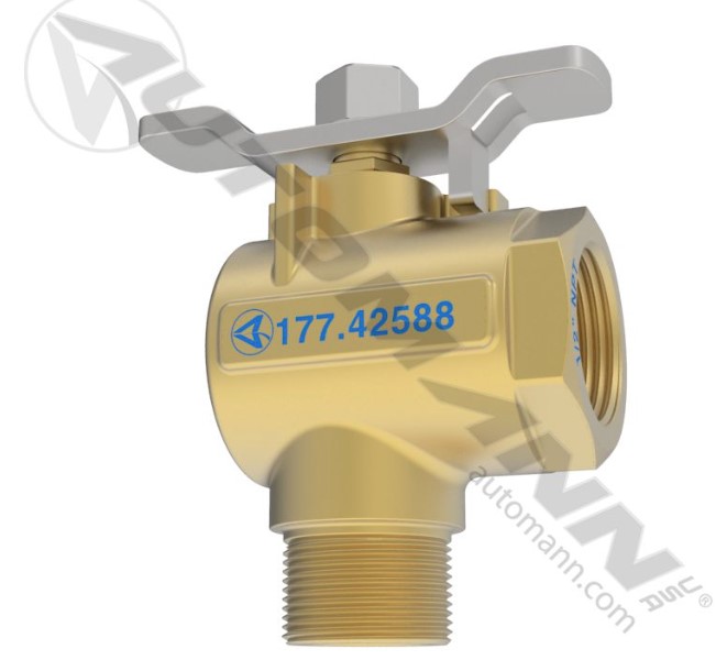 Ball Valve 1/2in M NPT X 1/2in F NPT - 177.425DD