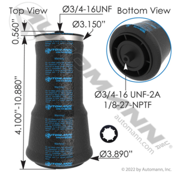 Automann ABSZ70-641 Cabin Air Spring & Star Washer - ABSZ70-641