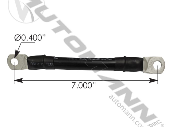 Cable Batt Stackable 2/0 7in Black - 178.2009BK