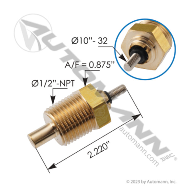 Automann 577.75637 Peterbilt Oil Temperature Sensor - 577.75637