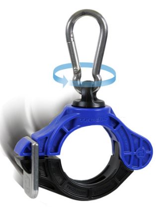 Tectran 94-0011 Air/Power Line Clamp - 3 Hole, 1 V-Bolt, For 3" Air Lines, Heavy Duty Truck/Trailer - View #2