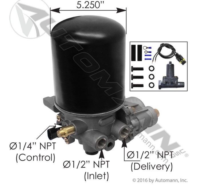 Wabco SS1200Type Air Dryer 12V - 170.955205