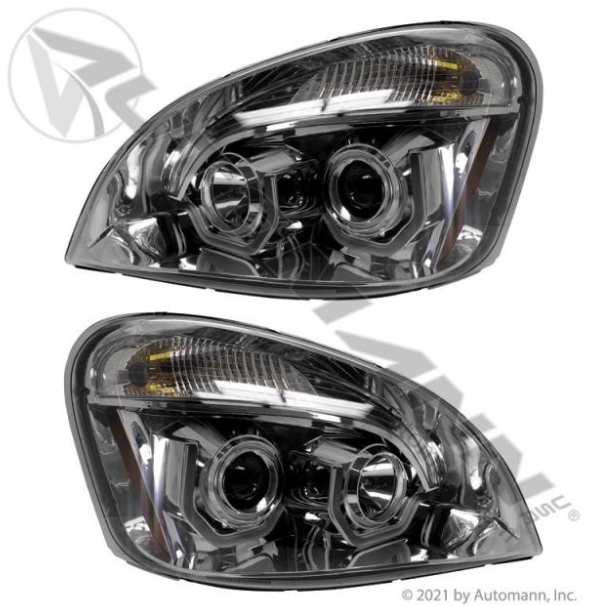 Automann 564.46051C Headlamp Set Chrome Freightliner - 564.46051C