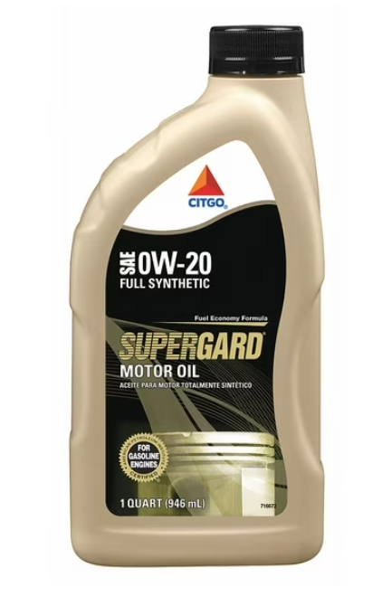 Citgo Engine Oil,0W-20,Full Synthetic,1qt 620860001182 - 620860001182