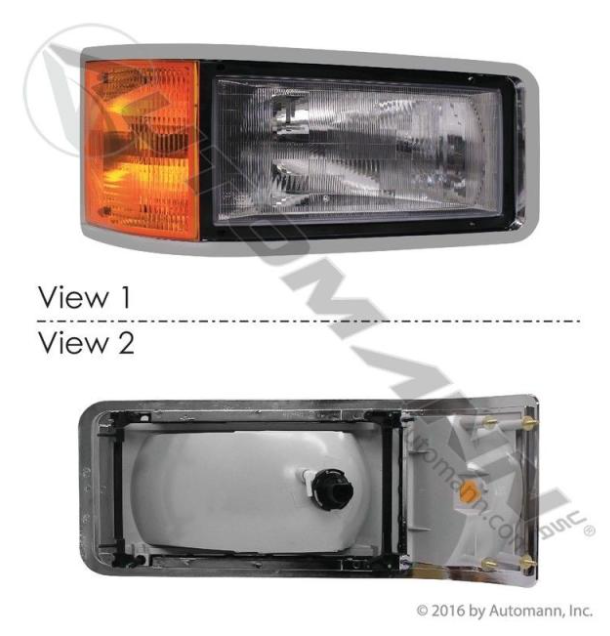 Automann 564.62025 Mack RH Headlamp Assembly - 564.62025
