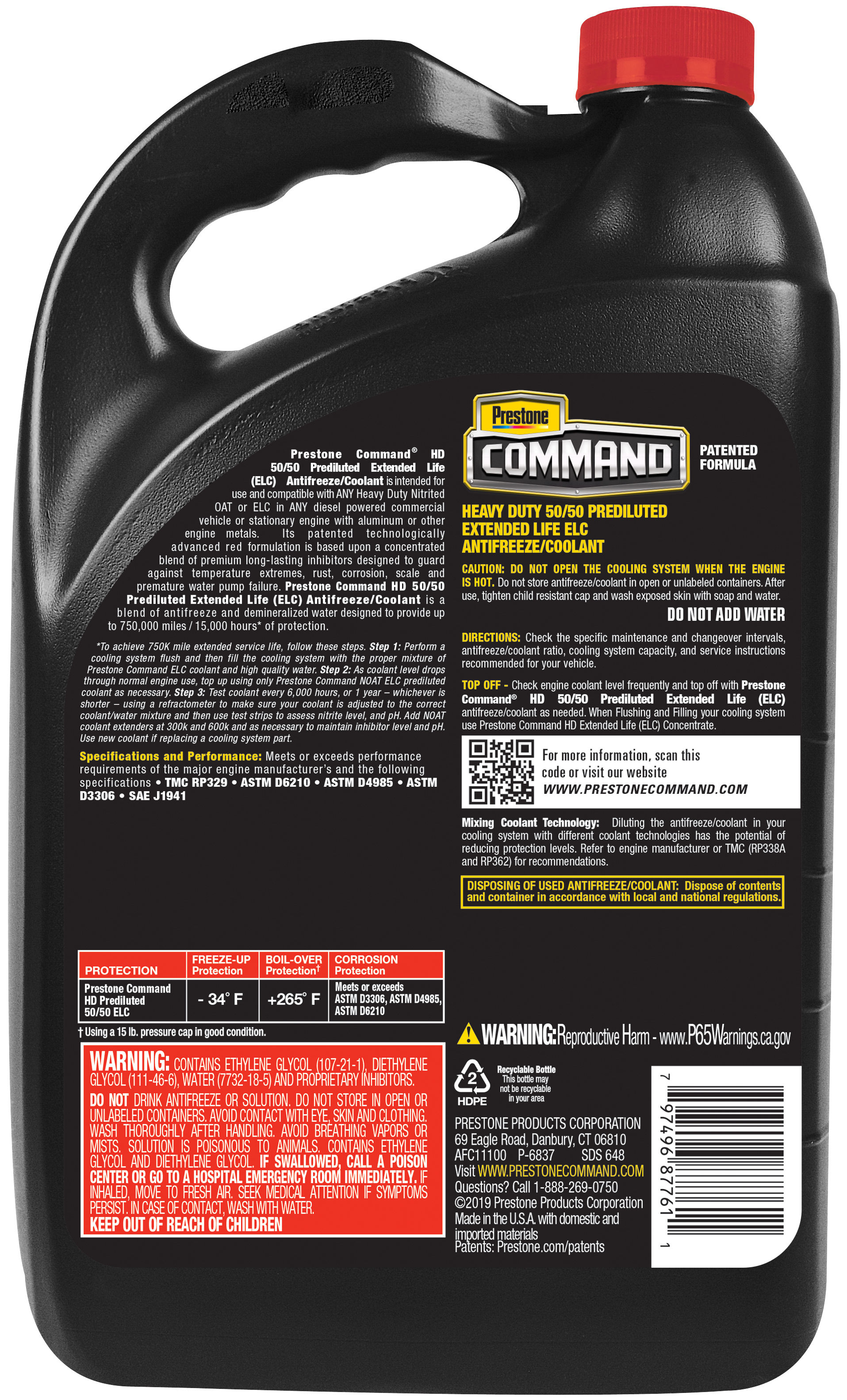 PRESTONE COMMAND HD EXTENDED LIFE Coolant - AFC11100
