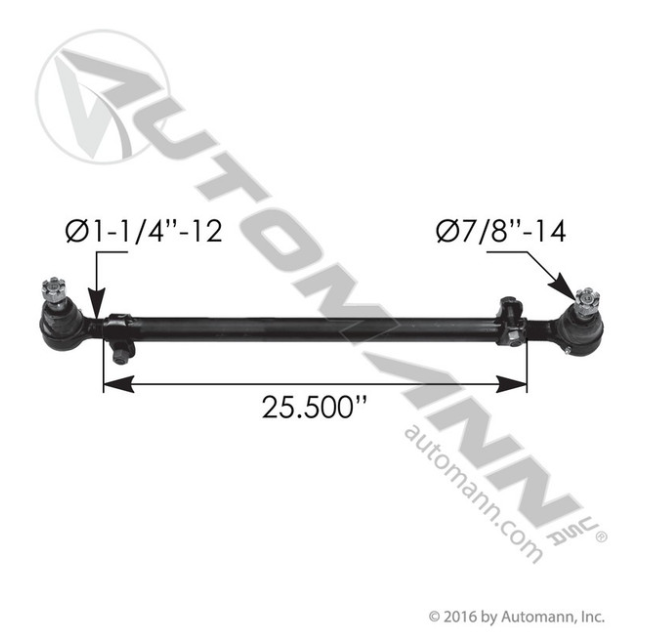 Automann 463.DS9655 Drag Link Assembly 25.5" C to C for Volvo - 463.DS9655