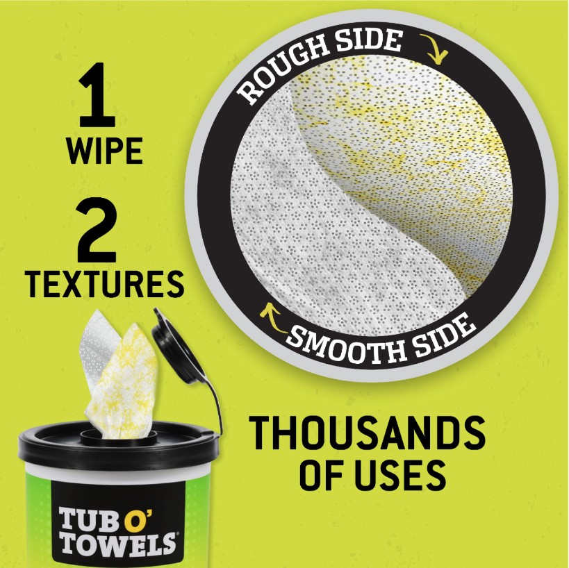 Tub O' Towels Heavy Duty Dual Texture Wipes, 75-Count - TW75-DT