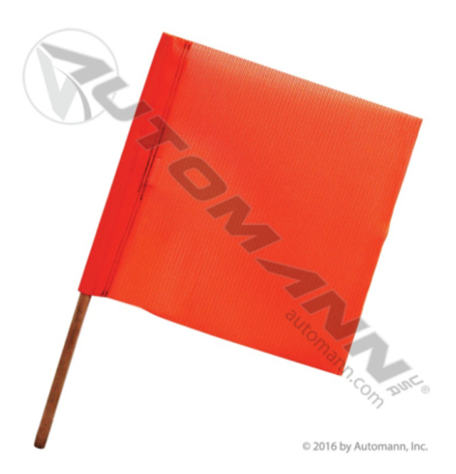 Automann 571.SF181D Orange Safety Flag Dow 18&quot; x 18&quot; - 571.SF181D