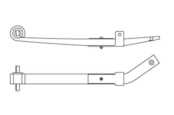 Triangle Spring 46-1345 Freightliner Rear Spring LH Air Beam - 46-1345