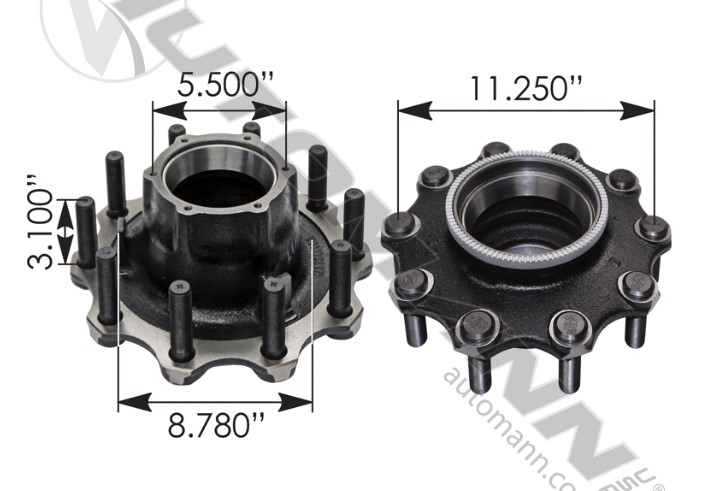 Outboard Mount Wheel Hub Assembly - 150.T1101.S2