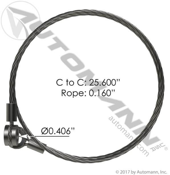 Hood Cable 650mm Freightliner - HLK2437C