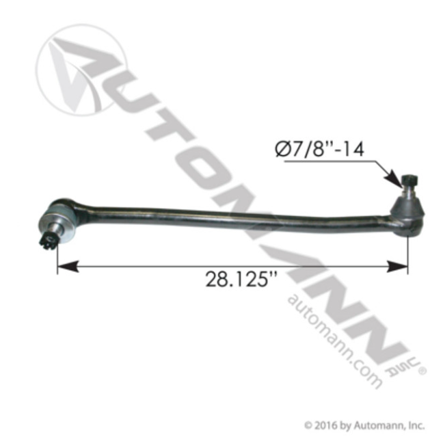 Automann 463.DS5566 Drag Link - 28.125" Center-to-Center - IHC-Navistar - 463.DS5566