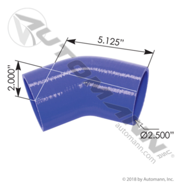 Automann 561.75548 Peterbilt Lower Radiator Elbow Hose - 561.75548