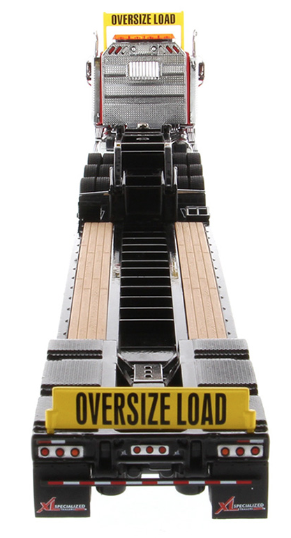 1:50 Western Star 49X SB Tridem Red Tractor with XL 120 HDG Drop Deck Trailer with Single &amp; Tandem Axle Boosters - 71090