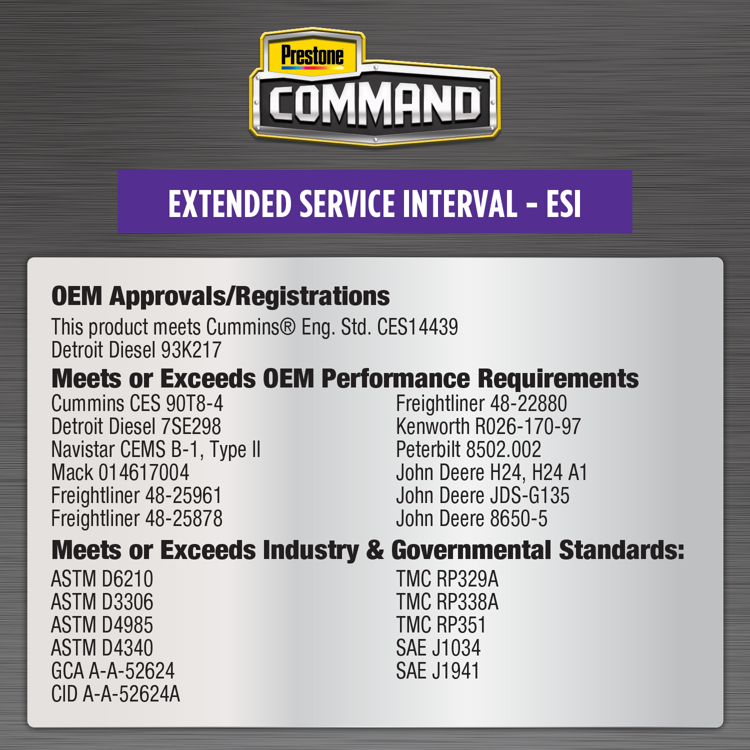 PRESTONE COMMAND HD PRE-CHARGE - AFC10100