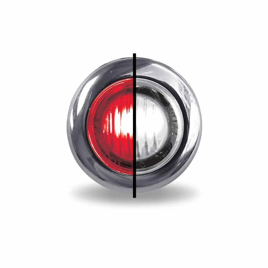 3/4" Red Marker to White Auxiliary Round LED Light - 2 Diodes (TLED-BX3RW) - TLED-BX3RW