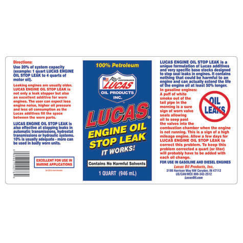 Lucas Oil Engine Oil Stop Leak - LUCA10278