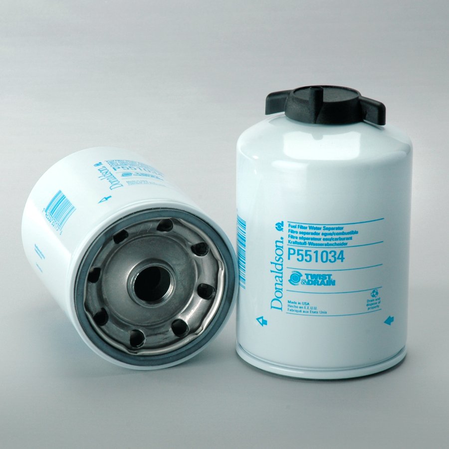 Fuel Filter, Screw-On Water Separator, Twist & Drain - P551034