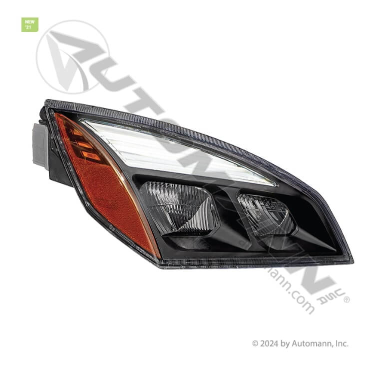 Headlamp RH Black LED Freightliner - 564.46002RM