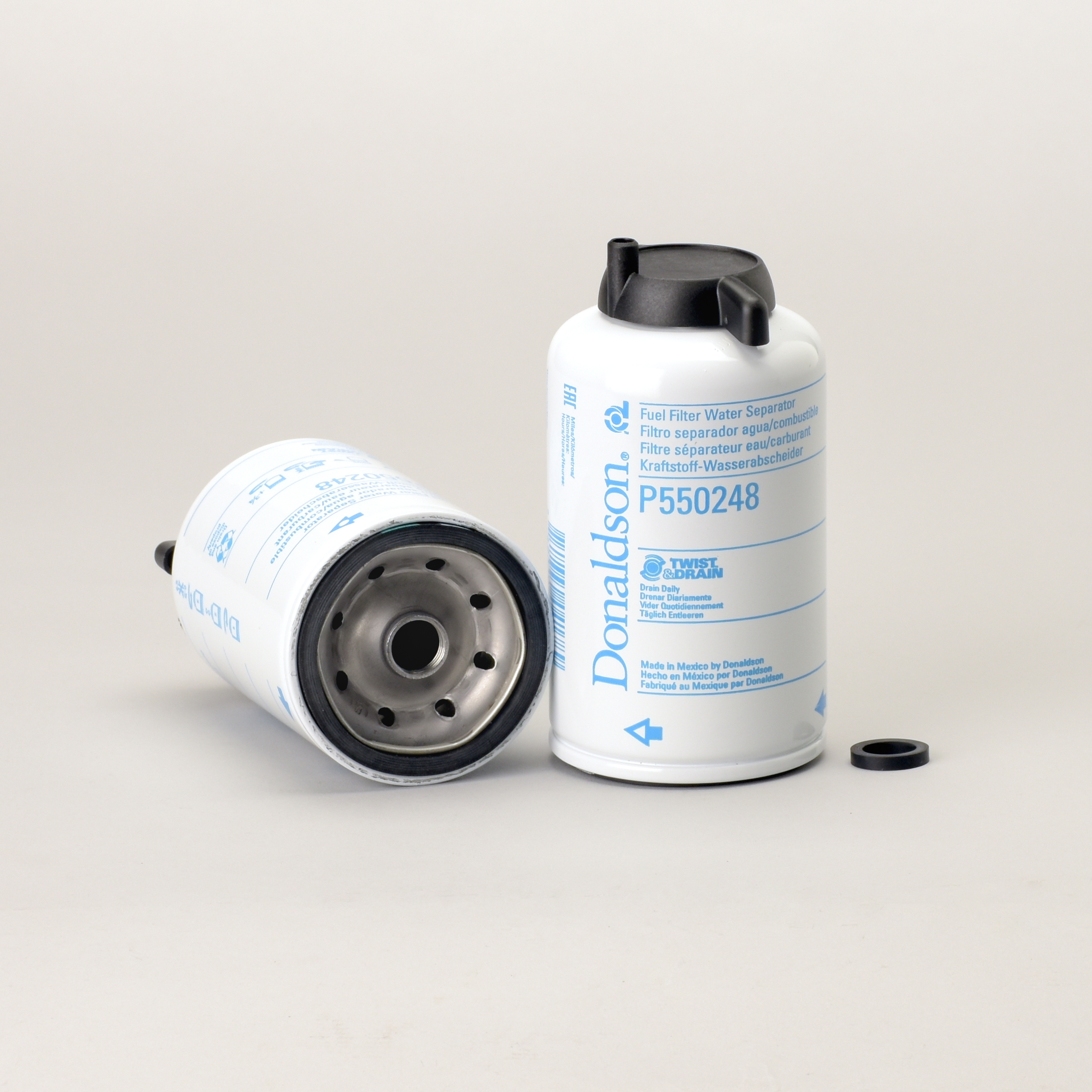 FUEL FILTER, SPIN-ON WATER SEPARATOR TWIST&DRAIN - P550248