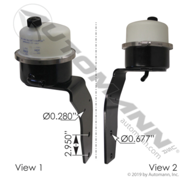 Automann 575.1029 Peterbilt Power Steering Reservoir - 575.1029