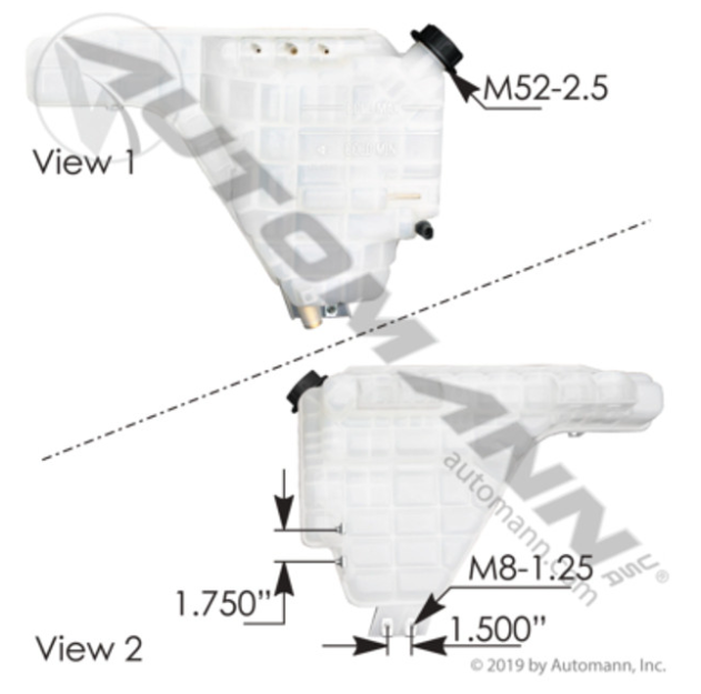 Automann 575.10315 IH Navistar Coolant Reservoir - 575.10315