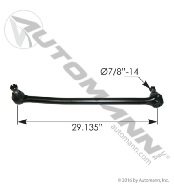 Automann 463.DS5971 Kenworth T2000 Drag Link - 29.135" C-to-C - 463.DS5971