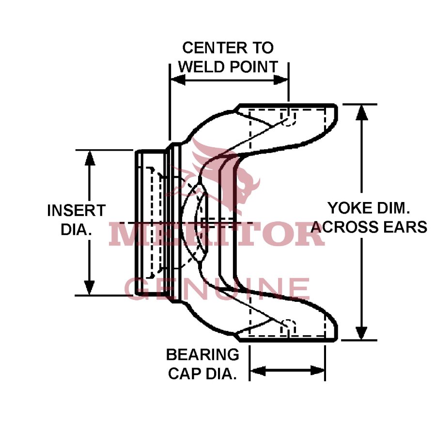 Drive Shaft Tube Weld Yoke - 18N28117