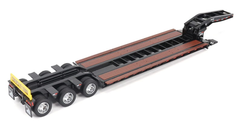 1:50 Trail King TK120 Hydraulic Detachable Gooseneck Lowboy Trailer - Black Outrigger Version - 71137