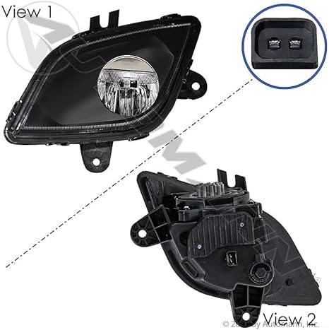 LH LED Fog Lamp Black - Freightliner - 564.46077L