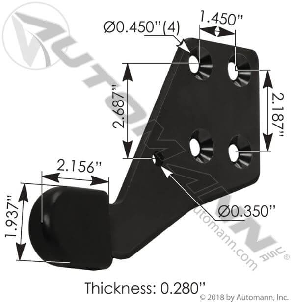 Hood Guide Poly LH - HLK2733L