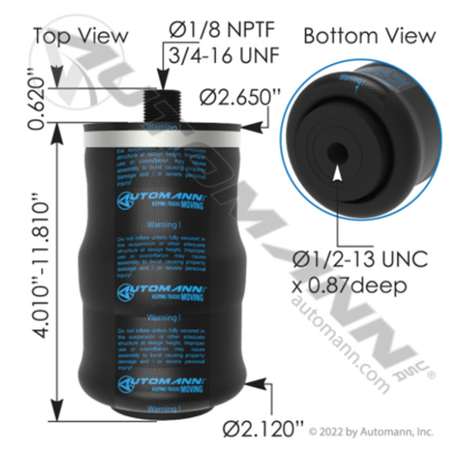 Automann ABSZ70-7041 Air Spring Cabin - ABSZ70-7041