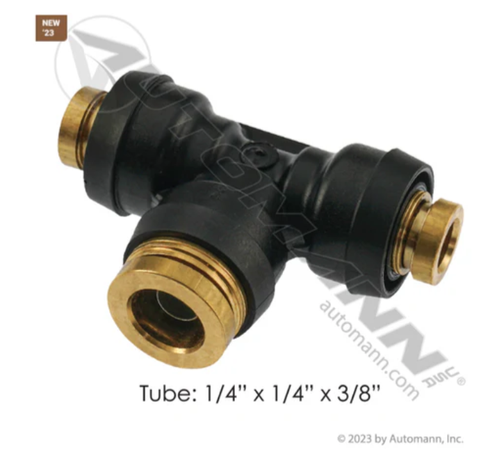 PLC Union Tee DOT 1/4 x 1/4 x 3/8 - 177.12C64446