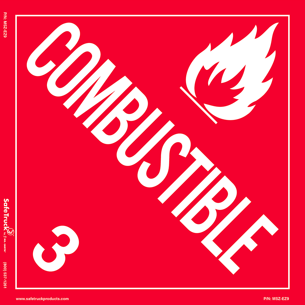 Ms. Carita 10.75&quot;x 10.75&quot; COMBUSTIBLE 3 Decal MSZ-EZ9 - MSZ-EZ9