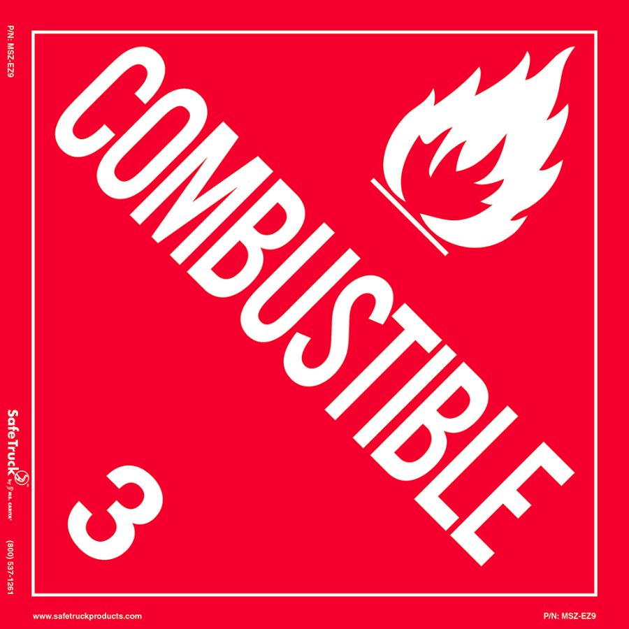 Ms. Carita 10.75"x 10.75" COMBUSTIBLE 3 Decal MSZ-EZ9 - MSZ-EZ9