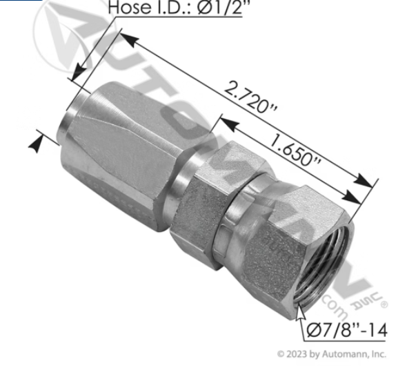 Automann 818.38400-1010 Dut Fitting Dual Seat 5/8in JIC - 818.38400-1010