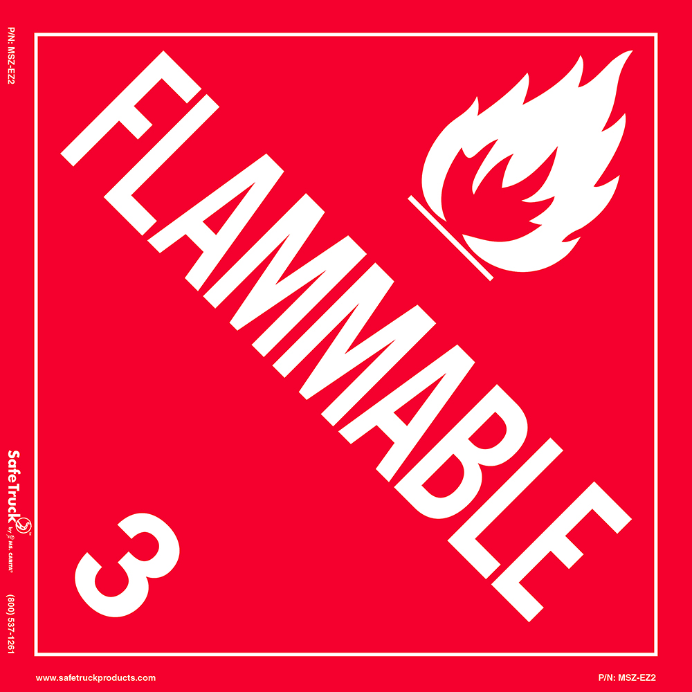 Ms. Carita 10.75"x 10.75" FLAMMABLE 3 Decal MSZ-EZ2 - MSZ-EZ2