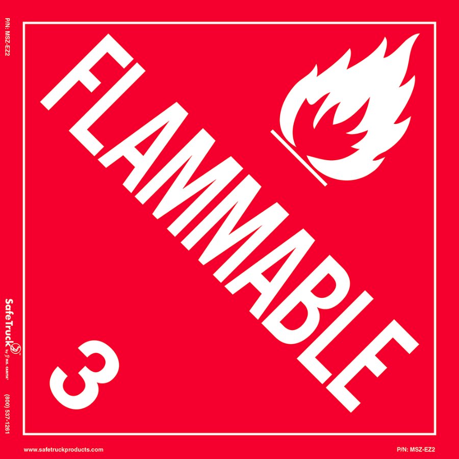 Ms. Carita 10.75"x 10.75" FLAMMABLE 3 Decal MSZ-EZ2 - MSZ-EZ2
