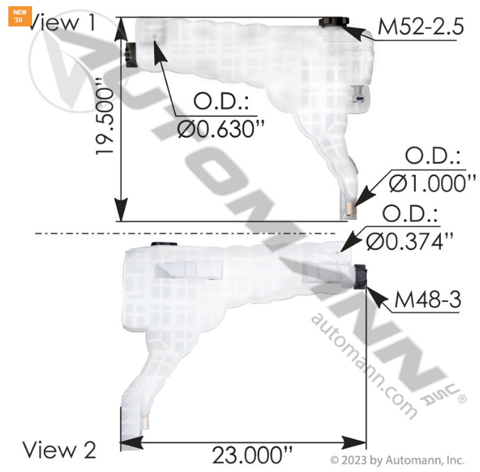 Coolant Reservoir Kenworth - 575.1043